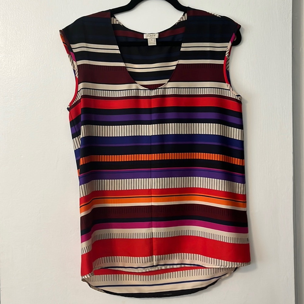J.Crew Striped Silky Tank Size 4